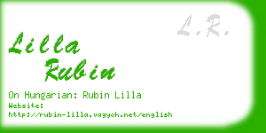 lilla rubin business card